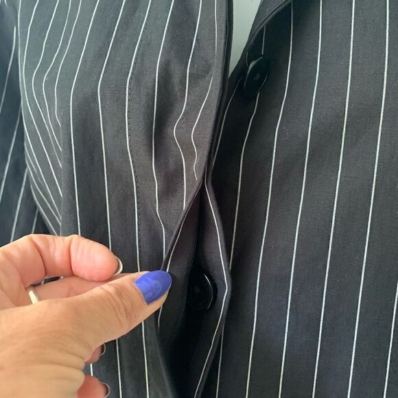 Lauren Ralph Lauren Linen Cotton Pinstripe Jacket - Picture 6 of 15